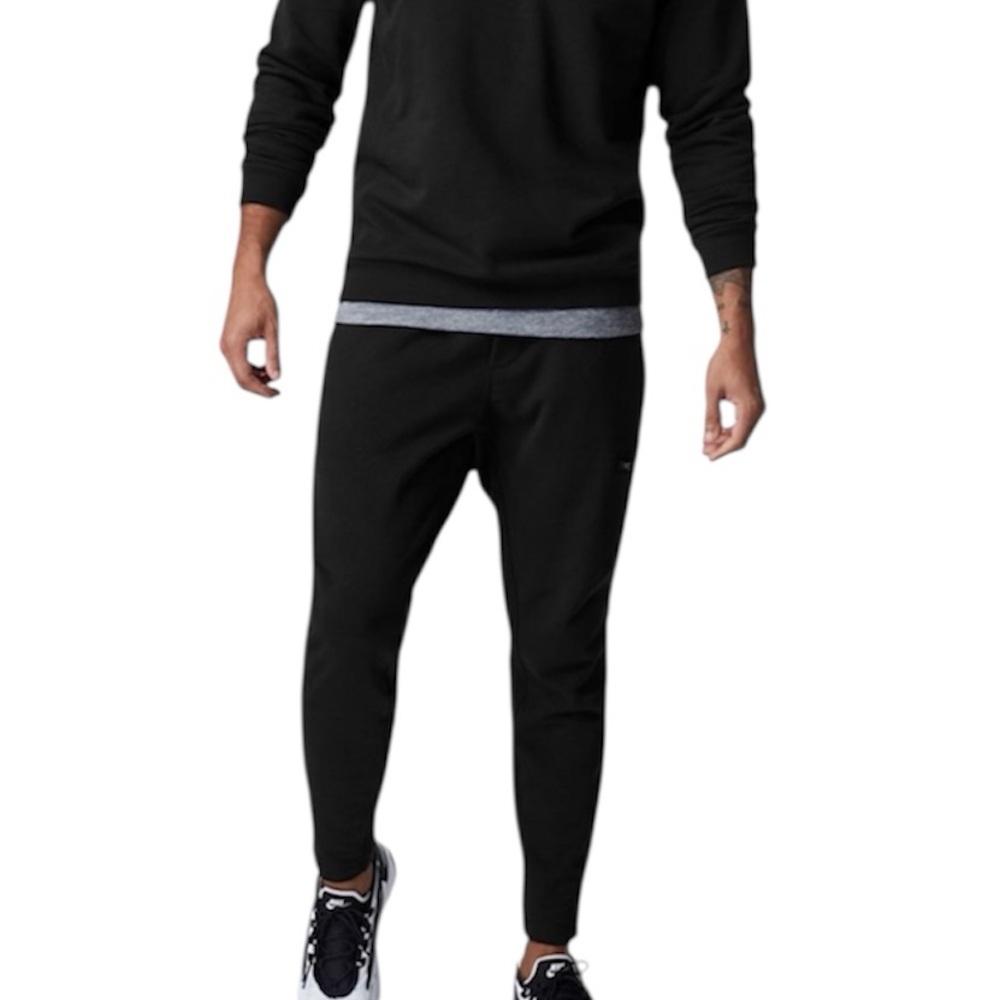 Fabletics Men’s Courtside Pant XXL Black Sweatpants Athleisure Casual